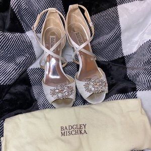 White Badgley Mischka Wedges